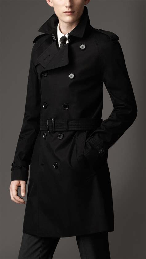 mens burberry trench coat black|burberry trench coat men's outlet.